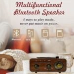 ⁦Haut Parleur et Radio tourne-disque vintage Bluetooth Sans Fil – مكبر صوت بلوتوث على شكل راديو⁩ - الصورة ⁦2⁩