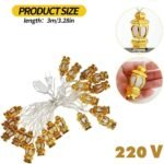 ⁦Guirlande lumineuse Fawanise Ramadan décorative 40 LED / 3M – ستائر أضواء زينة رمضانية من 40 مصباح فانوس 3 أمتار⁩ - الصورة ⁦2⁩